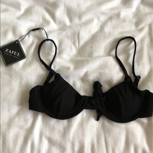 ZAFUL Black Underwire Bikini Top